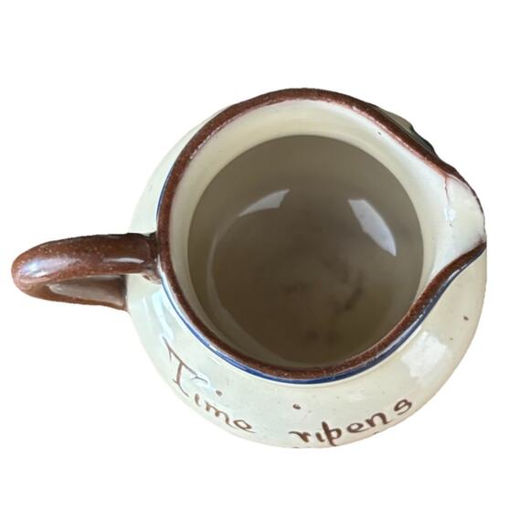 Creamer Motto Ware Cottage TORQUAY POTTERY England "time ripens all things" 3” - Picture 3 of 4